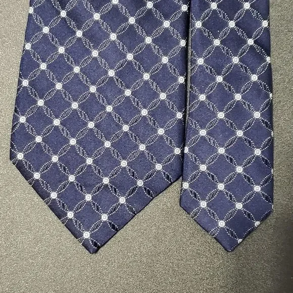 Sean John Blue/White Abstract print Tie - Picture 3 of 4